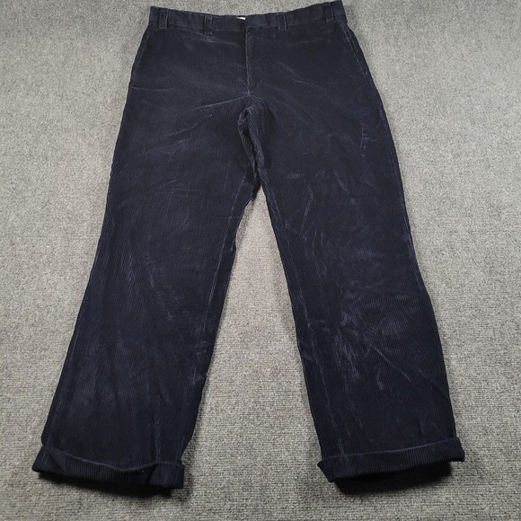 L.L. Bean Other - Vintage LL Bean Corduroy Pants Mens 38 Navy Blue Straight Leg Relaxed Fit Y2K
